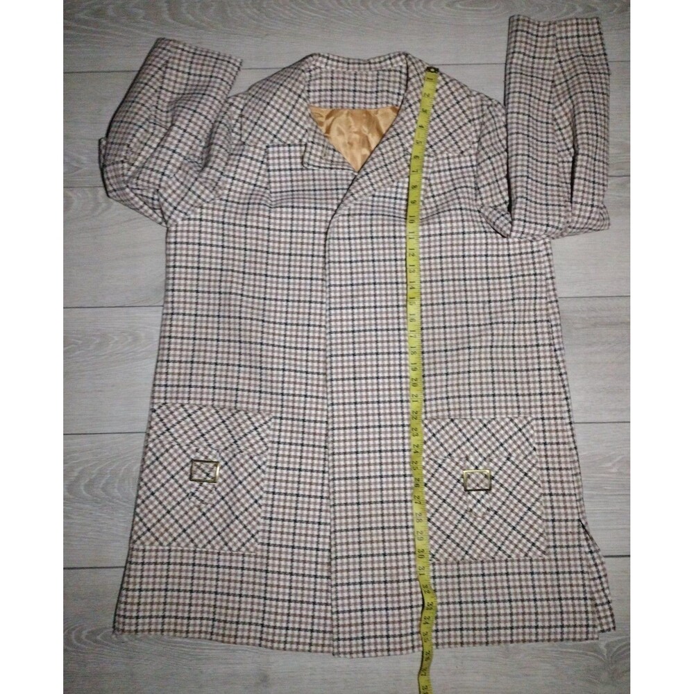Vintage Susan Lynn Plaid Blazer - Brown Tweed Retro Jacket - Size M - Picture 7 of 12